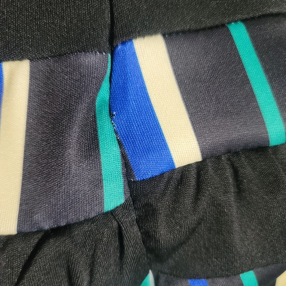 Women's Sleeveless Stripe RuffleBodycon Long Pants High Waist Jumper size 3X - Picture 10 of 13